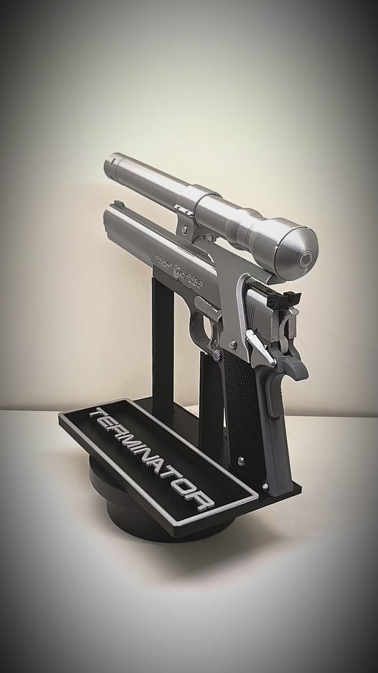 REPLICA DECORATIVA DE EXHIBICIÓN PISTOLA AMT Hardballer .45 Longslide de Terminator 1984