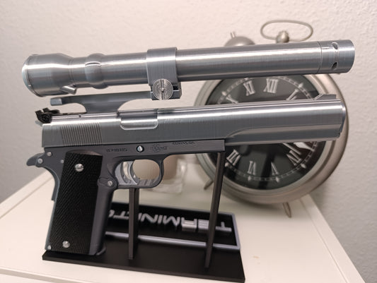 REPLICA DECORATIVA DE EXHIBICIÓN PISTOLA AMT Hardballer .45 Longslide de Terminator 1984